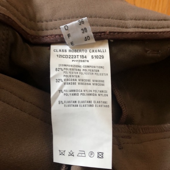 Class Roberto Cavalli Brown Casual Pants US 8 - Picture 5 of 17
